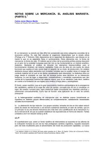 Notas sobre la mercancía - Universidad Complutense de Madrid