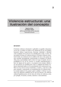 Violencia estructural: una ilustración del concepto