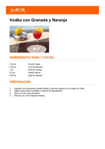 Vodka con Granada y Naranja