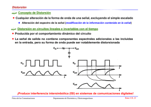 Concepto de Distorsión Distorsión en circuitos lineales e invariables