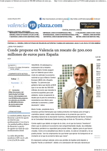 Conde propone en Valencia un rescate de 500.000