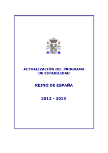 Actualización del Programa de Estabilidad 2012-2015