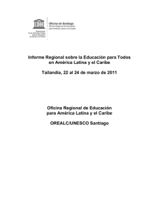 Informe Regional sobre la Educación para Todos en