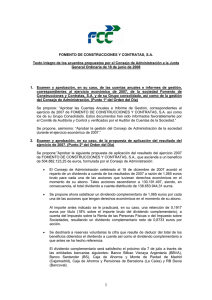 FOMENTO DE CONSTRUCCIONES Y CONTRATAS, S