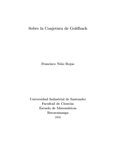 Sobre la Conjetura de Goldbach - Repositorio Institucional UIS