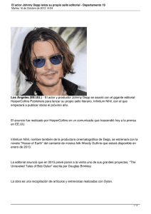 El actor Johnny Depp lanza su propio sello