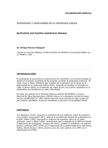Surfactante y enfermedad de la membrana hialina