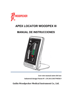 Manual de usuario de Localizador de ápice Mod. Woodpex III