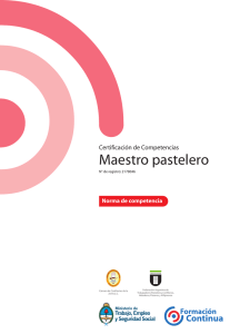 Maestro pastelero - Ministerio de Trabajo, Empleo y Seguridad Social