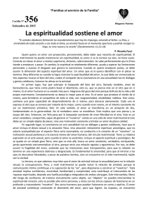 La espiritualidad sostiene el amor