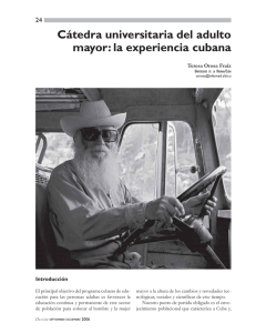 Cátedra universitaria del adulto mayor: la experiencia cubana