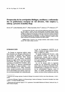 Prospección de los artrópodos fitófagos, auxiliares y enfermedades