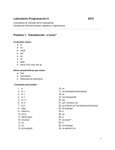 Laboratorio Programación II 2015 Práctica 1: “Introducción