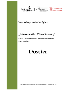 Workshop metodológico “¿Cómo escribir World History