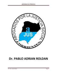 Pablo Roldan - Comisión Bicameral para la Reforma, Actualización
