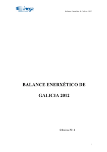 balance enerxético de galicia 2012