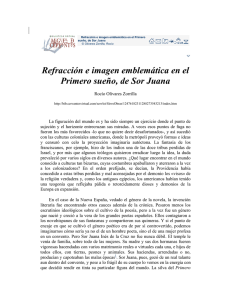 Refracci&oacute;n e imagen emblem&aacute;tica en el Primero sue&ntilde;o, de Sor Juana