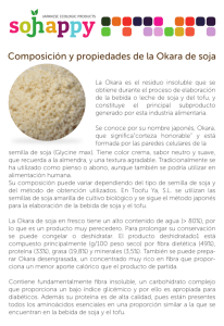 Composición y propiedades de la Okara de soja