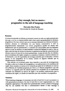 Say enough, but no more»: pragmatics to the aid of language teaching