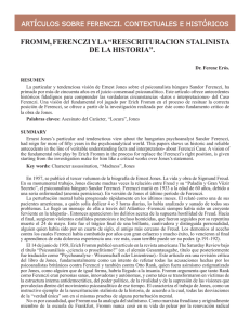 Fromm, Ferenczi y la "Reestructuración Stanilista de la Historia".