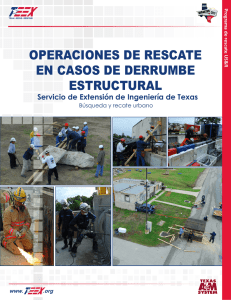 operaciones de rescate en casos de derrumbe estructural