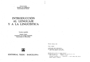 Introduccion al lenguaje y a la linguistica
