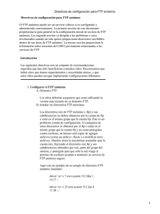 Directivas de configuración para FTP anónimo - UNAM-CERT