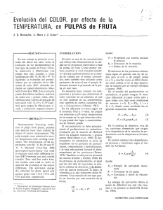 Evolución. del COLOR, por efecto de la ` TEMPERATURA, en