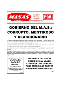 1- Gob. del MAS- corrupto, mentiroso y reaccionario
