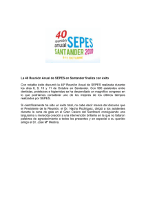 La 40 Reunión Anual de SEPES en Santander finaliza con éxito