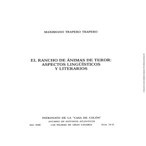 Maximiano Trapero: El Rancho de Ánimas de Teror: Aspectos