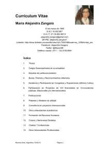 Currículum Vitae María Alejandra Zangara - III-LIDI