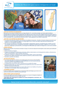 Centros de Absorción para nuevos inmigrantes en Israel