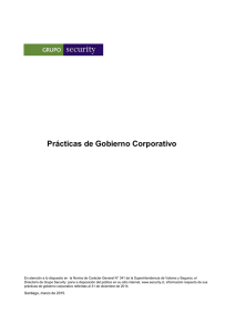 Practicas de Gobierno Corporativo al 31 de diciembre de 2015