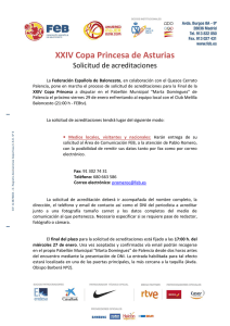 XXIV Copa Princesa de Asturias - Federación Española de Baloncesto