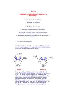 Química - Funciones Oxigenadas con Enlaces C O Alcoholes