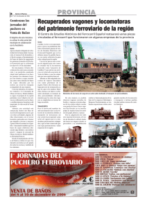 Recuperados vagones y locomotoras del patrimonio ferroviario de