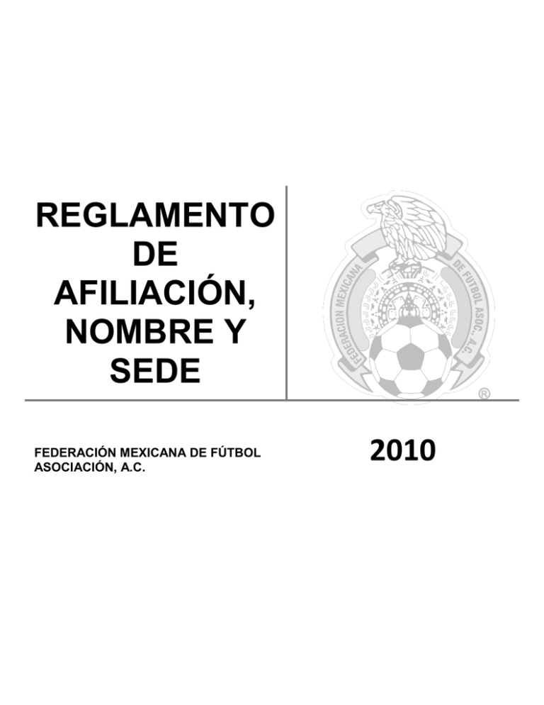 Reglamento - Federación Mexicana De Futbol