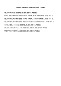 inmuno: parciales, recuperatorios y finales • segundo parcial. 22 de