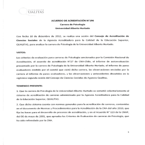 Acuerdo Psicologia - Universidad Alberto Hurtado