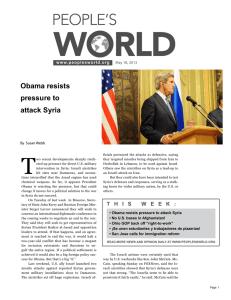 Obama resists pressure to attack Syria