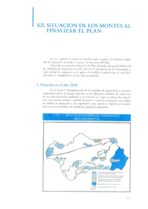 XII. SITUACIÓN DE LOS MONTES AL FINALIZAR EL PLAN