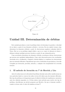 Unidad III. Determinación de órbitas