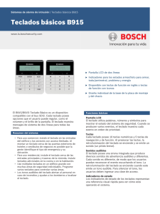 Teclados básicos B915 - Bosch Security Systems