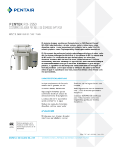 pentek ro-2550 sistemas de agua potable de ósmosis inversa