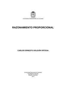 razonamiento proporcional - Universidad Nacional de Colombia
