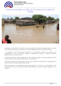 Fuertes lluvias dejan un saldo de 17 muertos en la capital de Angola