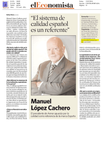 "El sistema de calidad espafiol es un referente" Manuel Ldpez
