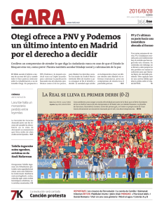 Otegi ofrece a PNV y Podemos un último intento en Madrid