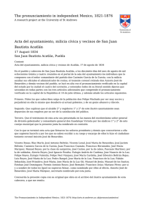 Acta del ayuntamiento, milicia cÃ vica y vecinos de San Juan